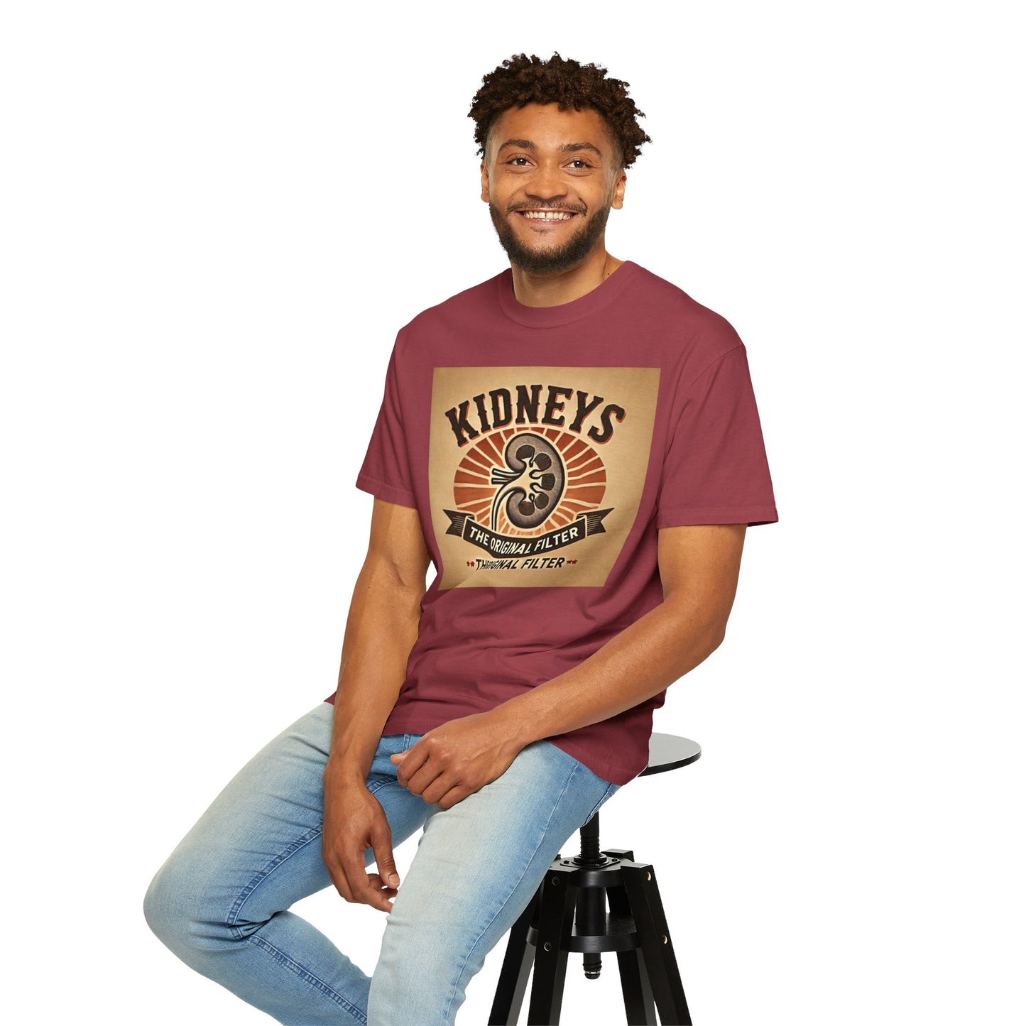 Kidneys The Original Filter, Graphic Unisex Garment-Dyed T-shirt