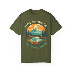 Hot Springs National Park Graphic, Comfort Colors Soft Relaxed Fit Unisex Garment-Dyed T-shirt