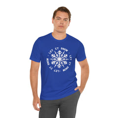 Let It Snow Snowflake T-Shirt — Christmas Winter Tee