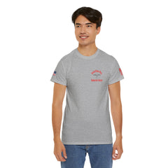 SUBMARINER RED Friday T Shirt with Fouled Anchor, American Flag, FBM / Boomer Silhouette. Remember Everyone Deployed, Dolphins