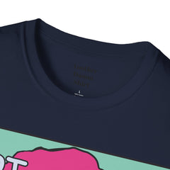 HOT Pink Cotton Candy Haired Pop Art Lady Unisex Softstyle T-Shirt