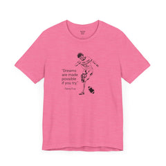 Terry Fox Inspirational Amputee Quote - Unisex Short Sleeve Tee,Amputee Awareness,Gift For Him,Gift For Her,Leg Amputee,Limb Loss Awareness