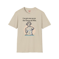 The Venus De Milo Arm Amputee - Unisex Softstyle T-Shirt / Arm up / One Arm Humor / Funny Story / One Arm Warrior / Art Humor /