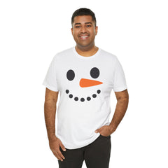 Snowman Face Graphic - Unisex Jersey Short Sleeve Tee