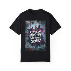 Personalized Rockin' Amputee Life Since 2018 Unisex T-Shirt - Bold Graphic, Casual Comfort