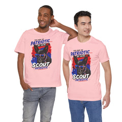 Personalized With Your Dogs Image and Name Patriotic Unisex Jersey Short Sleeve Tee