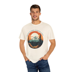 Mount Rainier National Park Graphic, Comfort Colors Soft Relaxed Fit Unisex Garment-Dyed T-shirt