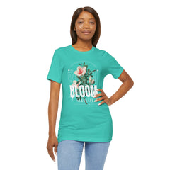 Bloom Stronger Unisex Jersey Tee - Positive Vibes Floral Design