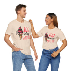 100 Days of School Unisex Tee | Elementary School, Ice Cream, Teacher Apparel