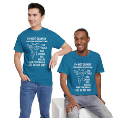 Clumsy Funny Goat Graphic Tee | Unisex Heavy Cotton Tee | Great Gift for Animal Lovers, Birthdays, Casual Wear, Humorous Gifts, Everyday Style