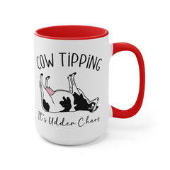 COW TIPPING Awareness - Accent Mugs | Cow Tipping Is Real, Bovine Humor. Gift For Him, Gift For Her, Farm Humor, Cow Fan Gift, Farm Animal