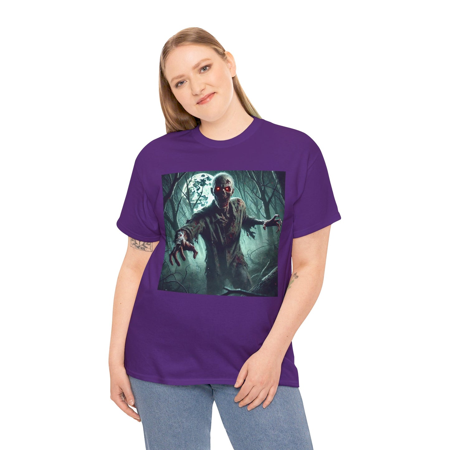 ZOMBIES WOODS! Graphic Unisex Heavy Cotton Tee