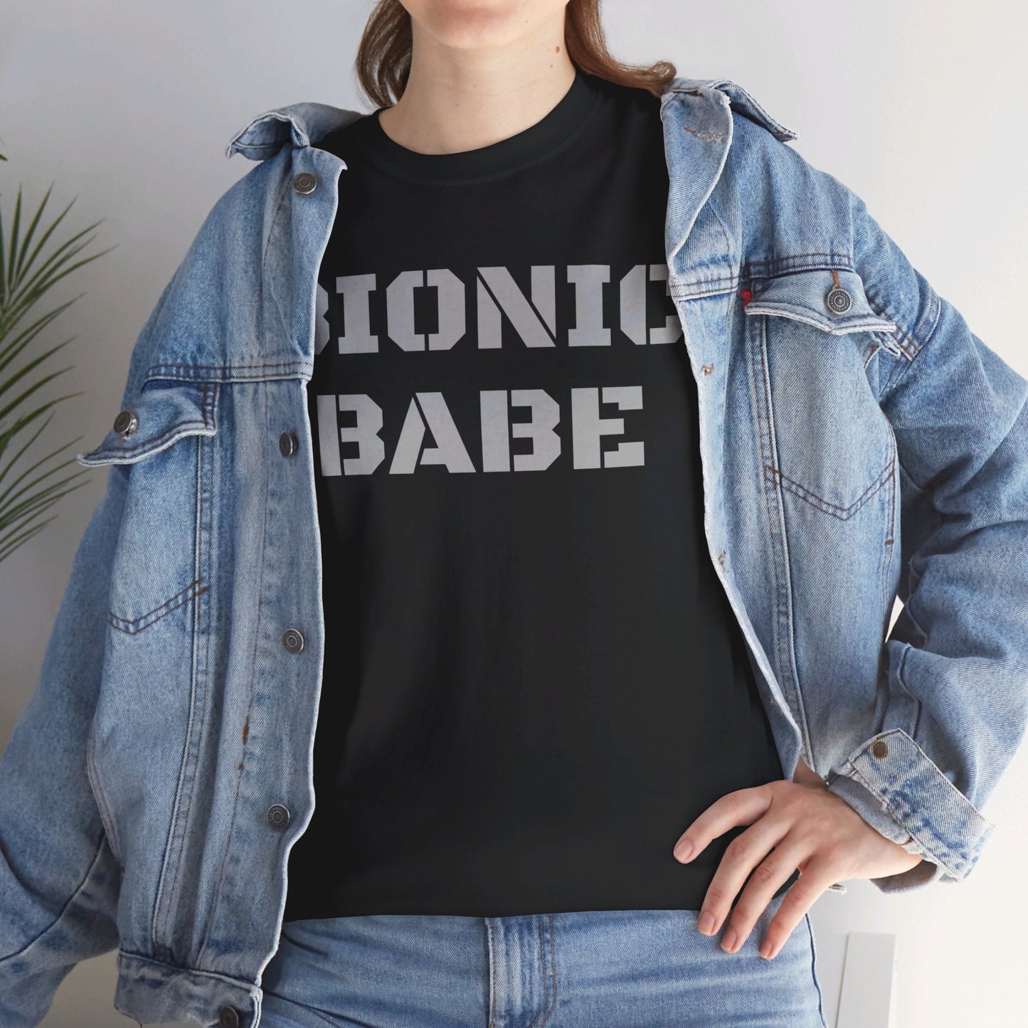 BIONIC BABE Amputee Humor   - Unisex Heavy Cotton Tee