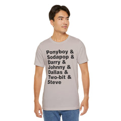 The Outsiders Shirt, Greasers Characters Shirt, Unisex Jersey Short Sleeve Tee