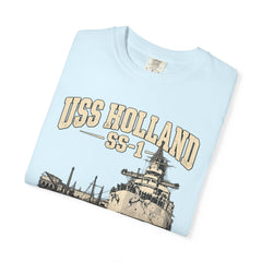 USS Holland SS-1 Submarine Vintage Graphic T-Shirt — Navy History Tee