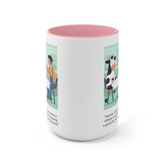 COW TIPPING Awareness - Accent Mugs | Cow Tipping Is Real, Bovine Humor. Gift For Him, Gift For Her, Farm Humor, Cow Fan Gift, Farm Animal