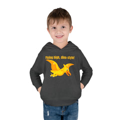 Flying high, dino-style! - Toddler Pullover Fleece Hoodie