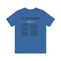 41 For Freedom FBM Fleet Ballistic Missile Submarine Unisex Jersey Short Sleeve Tee