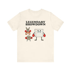 Legendary Showdown Rock Paper Scissors Funny Graphic Tee