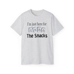 I'm Just Here For the Snacks Mahjong Tiles Unisex Ultra Cotton Tee / See our matching Coffee Mugs
