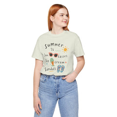 Summer Is — Graphic Tee (Sunglasses, Ice Cream & Sandals)