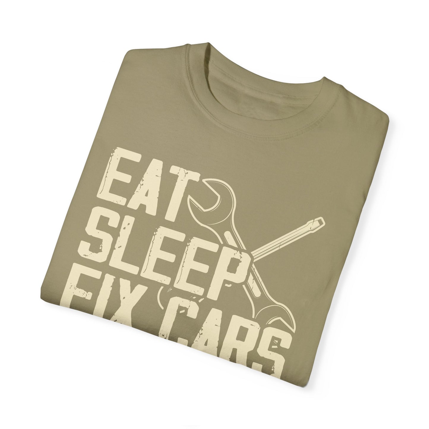 Eat Sleep Fix Cars Repeat, Comfort Colors Unisex Relaxed Fit T Shirt