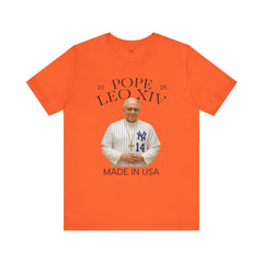 Pope Leo XIV New York Yankees Short Sleeve Tee - Made in USA