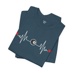 Billards Heart Beat Eight Ball Graphic - Unisex Jersey Short Sleeve Tee