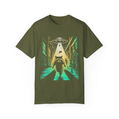 Raccoon UFO Funny Comfort Colors Graphic T-Shirt