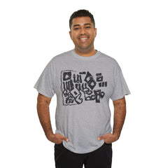 Abstract Artistic Unisex Cotton Tee - Unique Graphic Design, Casual Wear, Gifts for Art Lovers, Everyday Style, Eco-Friendly Fashion