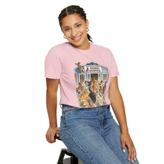 Front Graphic "Who Let the Cats Out?" Baldwin Harbor Animal Hospital Cute Vet Clinic T Shirt