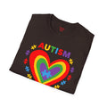 Autism awareness tee, softstyle tee, unisex autism shirt, heart graphic tee, shirt for autism, support autism shirt, gift for autistic child