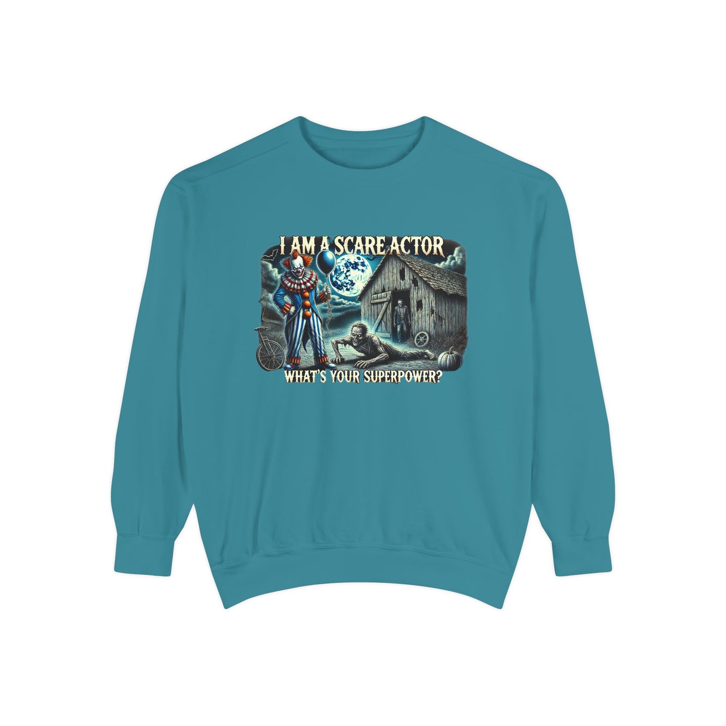 Scare Actor Halloween Unisex Garment-Dyed Sweatshirt