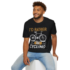 Cycling Enthusiast Unisex T-Shirt - 'I'd Rather Be Cycling' Design