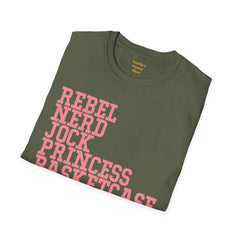 THE BREAKFAST CLUB - Rebel, Nerd, Jock, Princess,  Basketcase -  Unisex Softstyle T Shirt, You Forget About Me, Christmas Gift, For Her