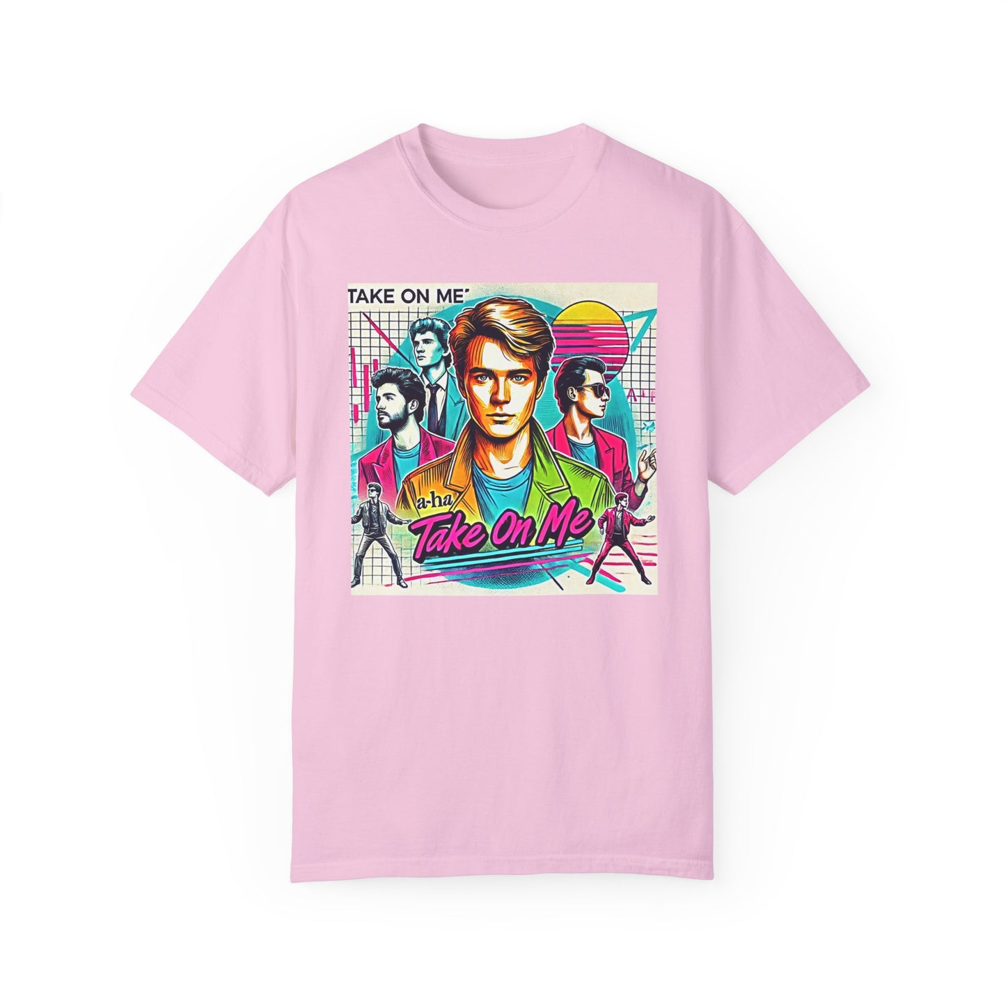 80s Music Take On Me  - Graphic Comfort Colors Garment Dyed Shirt