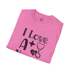 I Love A Nurse - Unisex Softstyle T-Shirt | Nurse Awareness,Gift For Him,Scrubs Lover,Hospital Staff,Gift For Her,RN, Registered Nurse