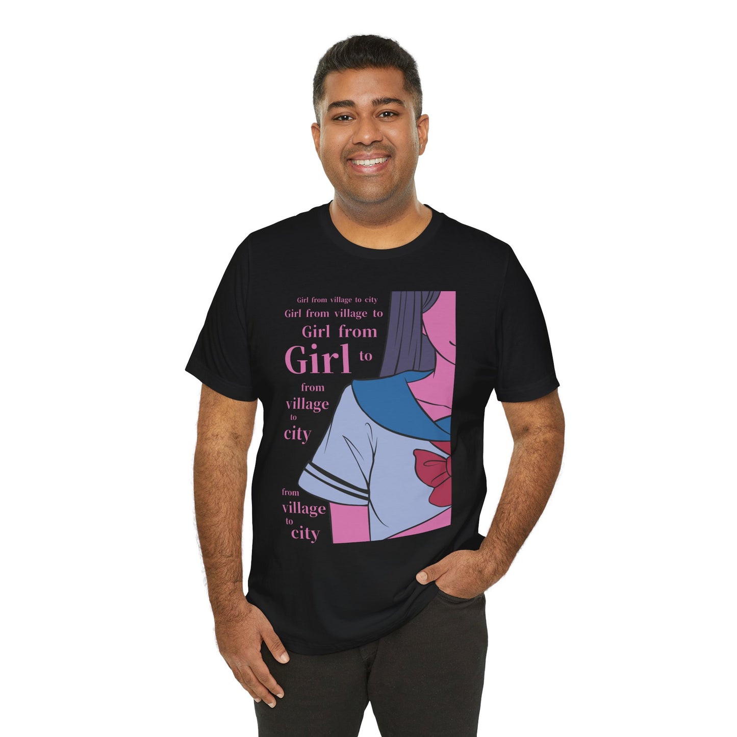 Anime Girl Art - Unisex Jersey Short Sleeve Tee