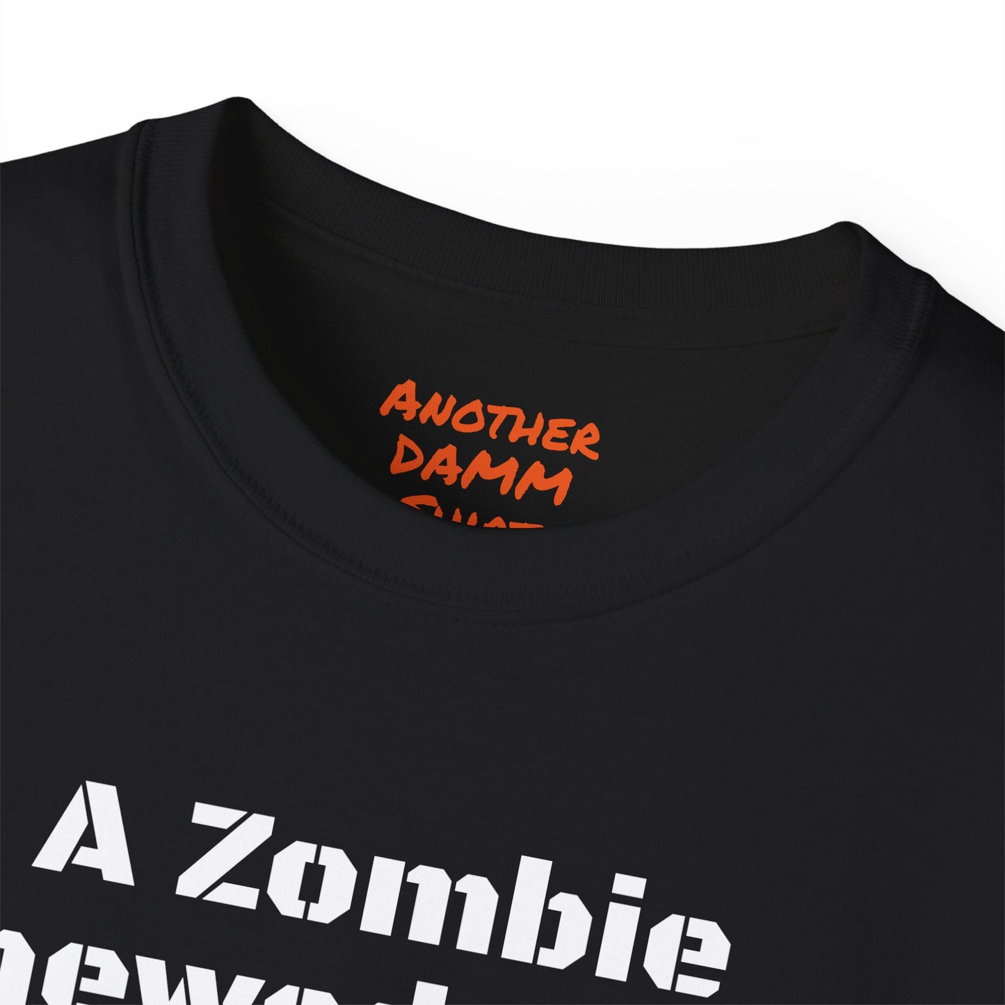 A Zombie Chewed It Off - Unisex Ultra Cotton Tee | Amputee, Leg Amputee, Limb Awareness. Amputee Zombie Fan, Amputee Sunset, Amputee Fun