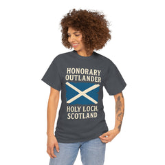 Honorary Outlander Heavy Cotton Tee, Holy Loch Scotland Shirt, Outlander Fan Gift, Casual Tee, Travel Souvenir, Unisex T-Shirt