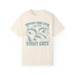 Support Local Street Cats, Retro Style Comfort Colors Shirt