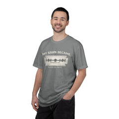 My SSBN Became Razor Blades Graphic Vintage Submarine Veteran Tee