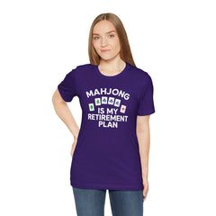 Mahjong Retirement Plan Tee, Fun Unisex T-Shirt for Game Lovers, Perfect Gift for Retirees, Mahjong Enthusiasts, Casual Wear