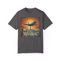 Unisex Jetliner Sunset Graphic T-Shirt - Travel Theme Tee