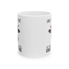 Funny Crazy Cow Graphic Mug, Live Laugh Love mug, Load Aim And Fire mug, white ceramic cow mug, 11oz, 15oz, , farm animal mug, gift for her