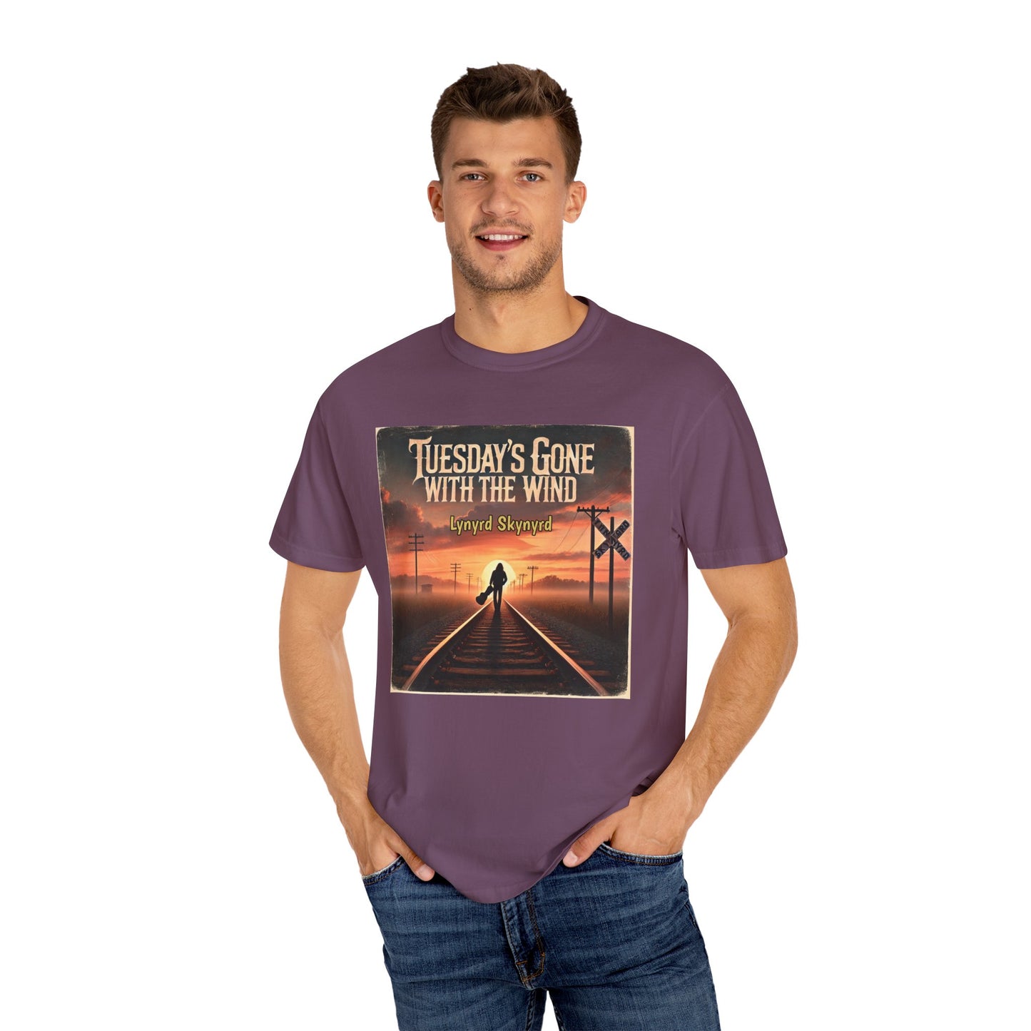 Music Lynyrd Skynyrd Inspired Tuesdays Gone Graphic - Unisex Comfort Colors Shirt