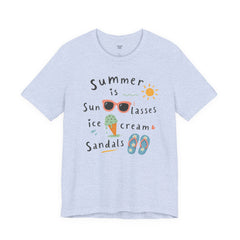 Summer Is — Graphic Tee (Sunglasses, Ice Cream & Sandals)