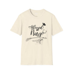 Blessed Nurse - Unisex Softstyle T-Shirt | Nurse Awareness, Medical Wear, Gift For Her, Scrubs Tee, Medical Staff Gift, Registered Nurse, RN