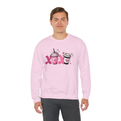 Woman's Love Coffee Valentine -  Unisex Heavy Blend™ Crewneck Sweatshirt