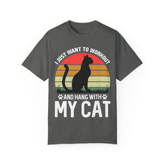 Workout & Cat Lover Unisex T-Shirt - I Just Want to Workout and Hang with My Cat